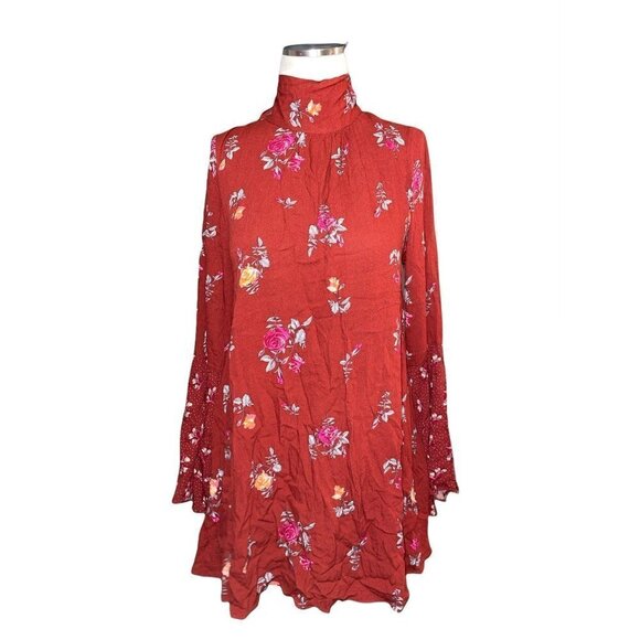 Free People Dress Tate Tunic Mini Blouse Vintage Combo X-Small New womens floral - Picture 4 of 13